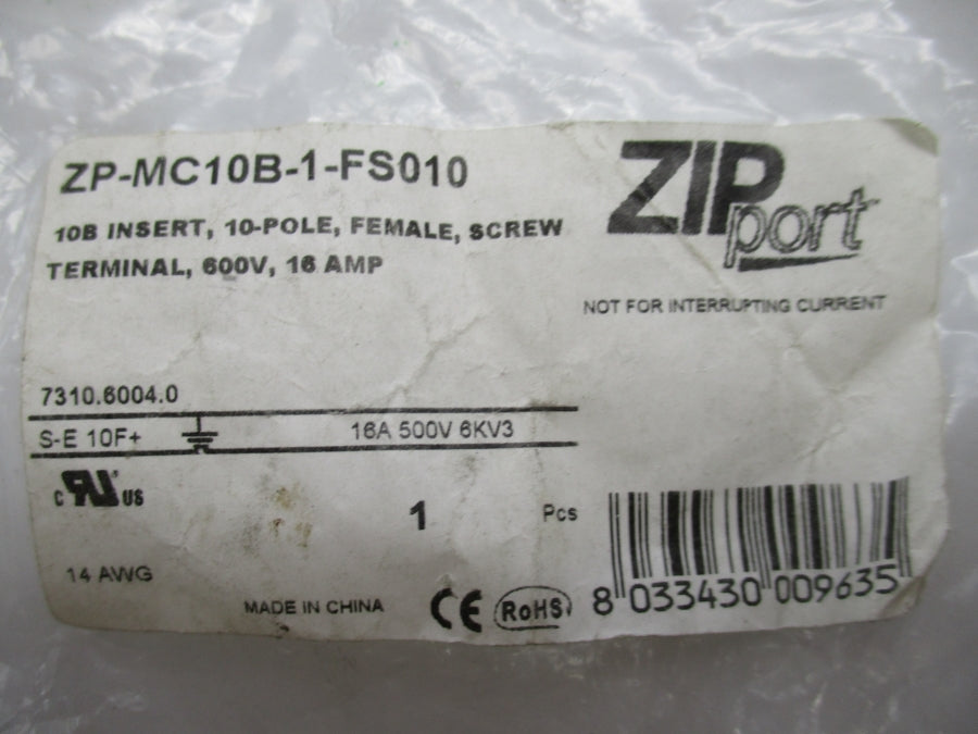 ZIP PORT ZP-MC10B-1-FS010 600V 16A NSMP