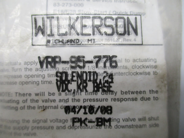 WILKERSON VRP-95-776 24VDC NSMP