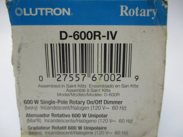 LUTRON D-600R-IV 120V NSMP