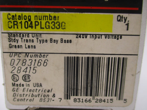 GENERAL ELECTREIC CR104PLG33G 240V NSMP
