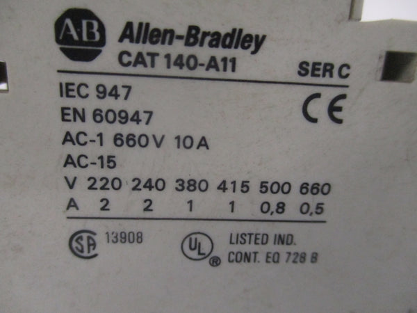 ALLEN BRADLEY 140-A11 SER. C 660V 10A UNMP