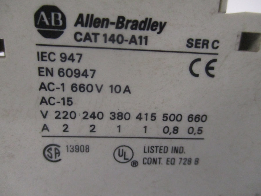 ALLEN BRADLEY 140-A11 SER. C 660V 10A UNMP