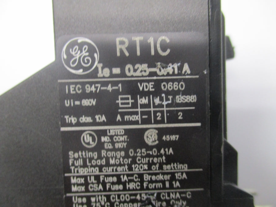 GENERAL ELECTRIC RT1C 690V 0.25-0.41A NSNP