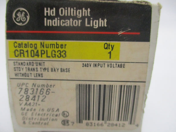 GENERAL ELECTRIC CR104PLG33 240V NSMP