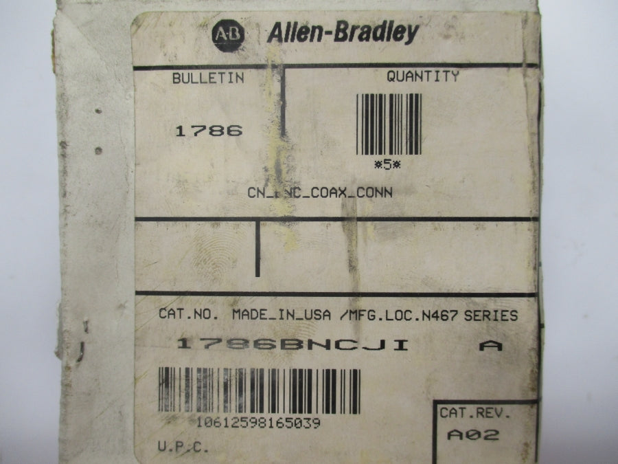 ALLEN BRADLEY 1786-BNCJI SER. A (PKG OF 5) (WH) NSMP