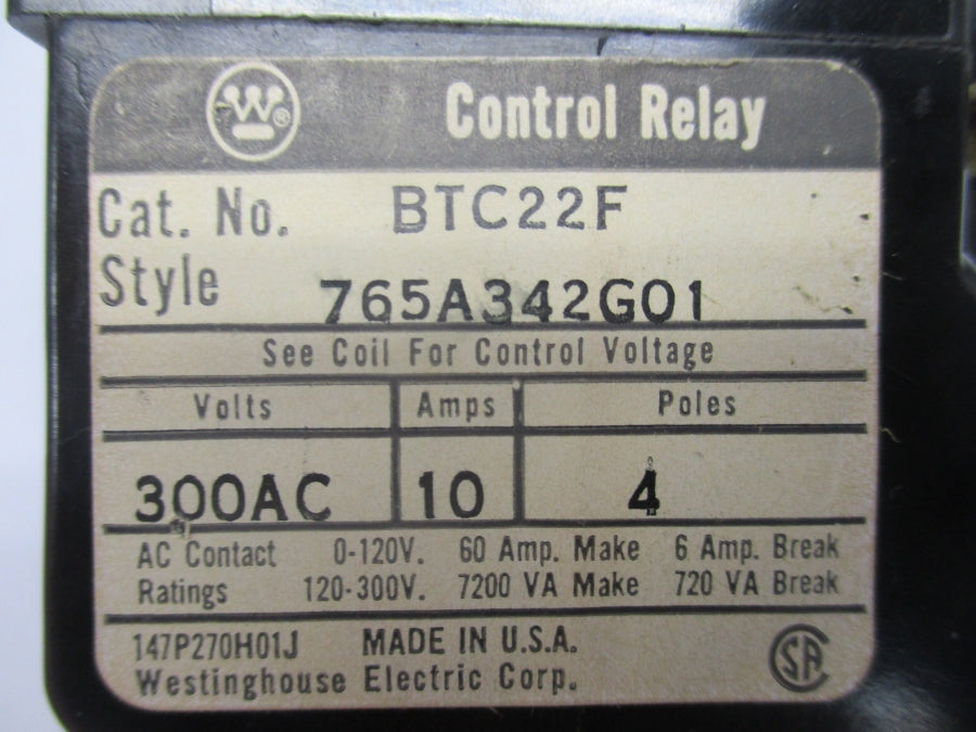 WESTINGHOUSE BTC22F 110/120V 10A NSNP