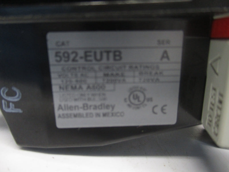 ALLEN BRADLEY 592-EUTB SER.A 120-600VAC NSNP