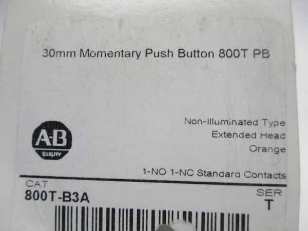 ALLEN BRADLEY 800T-B3A SER.T (WH) NSMP