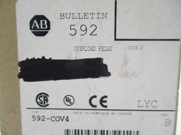ALLEN BRADLEY 592-COV4 SER.B 600VAC (BR/WH) NSMP