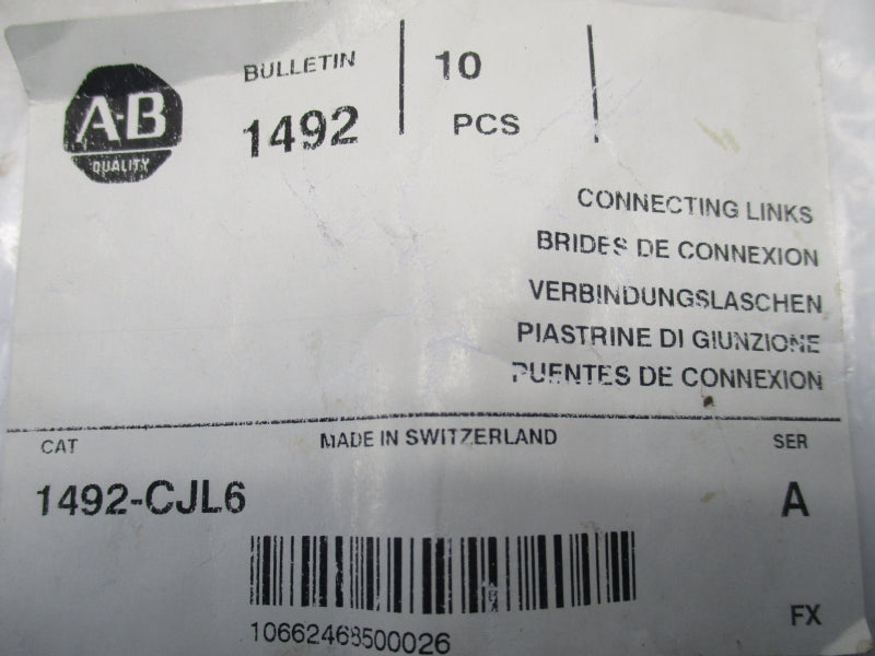 ALLEN BRADLEY 1492-CJL6 SER.A (PKG OF 10) NSMP