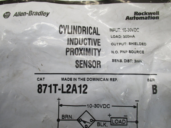 ALLEN BRADLEY 871T-L2A12 SER.B 10-30VDC 3MM NSMP
