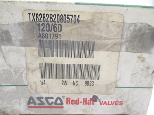 ASCO TX8262B20805704 120V 120V  110-190PSI 1/4" NSMP