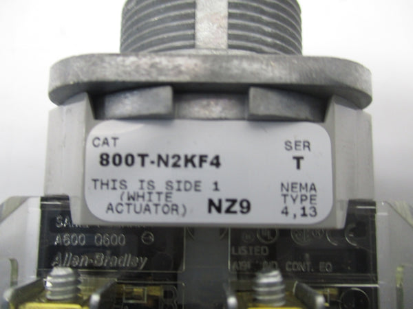 ALLEN BRADLEY 800T-N2KF4B SER.T (BR/WH) NSMP