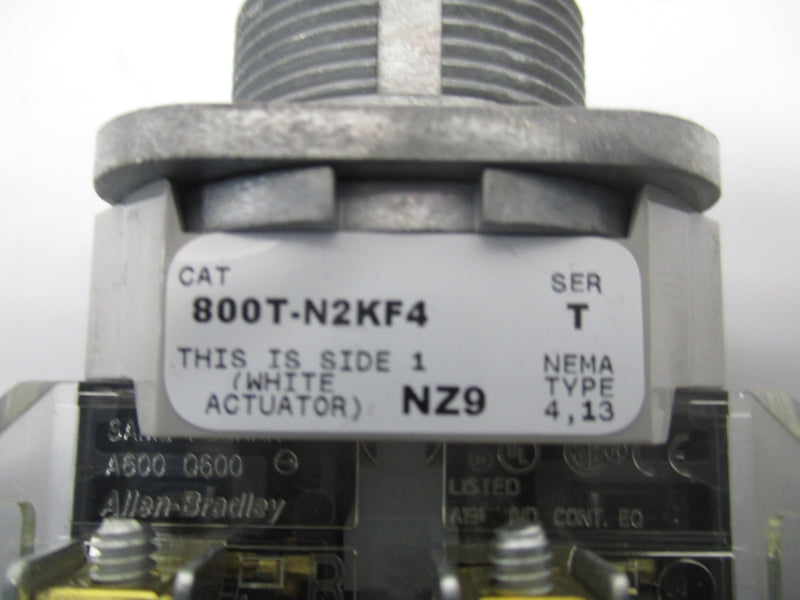 ALLEN BRADLEY 800T-N2KF4B SER.T (BR/WH) NSMP
