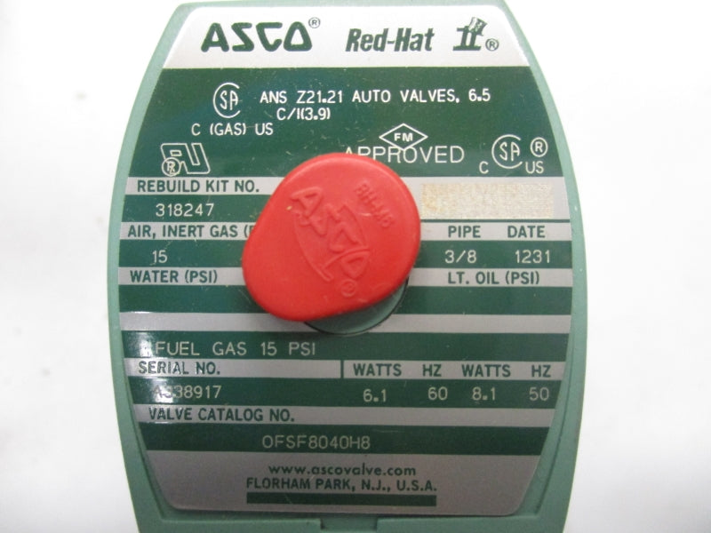 ASCO 0FSF8040H8 24V 15PSI NSMP