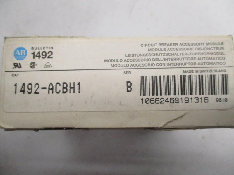 ALLEN BRADLEY 1492-ACBH1 SER.B 277VAC 6A (BK/BL) NSMP