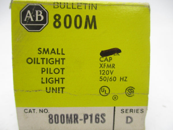 ALLEN BRADLEY 800MR-P16S SER. D 110/120V (AS PICTURED)(BK/YL) NSMP