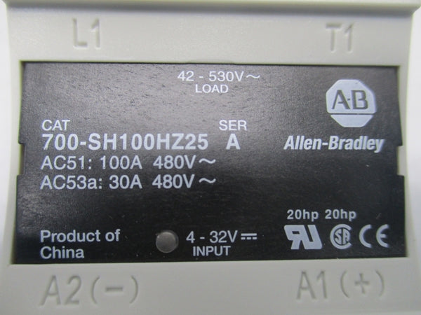ALLEN BRADLEY 700-SH100HZ25 SER.A 480V (WH) NSMP