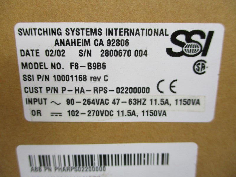 ABB P-HA-RPS-02200000 90-264VAC 11.5A NSMP