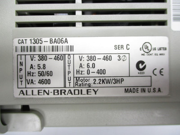ALLEN BRADLEY 1305-BA06A SER. C F/W 7.02 380-460V 5.8A NSMP