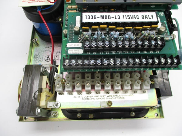 ALLEN BRADLEY 1336-B007-E0D-L3 SER. A 380-460V 13.3A NUPI
