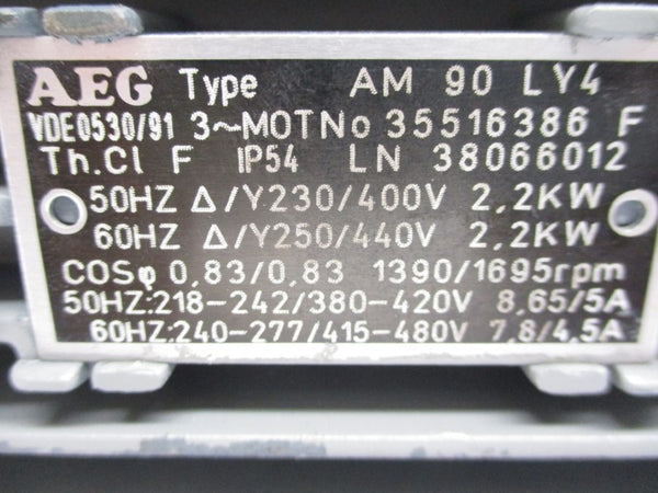 AEG AM90LY4 250/440V 8.65/5A UNMP