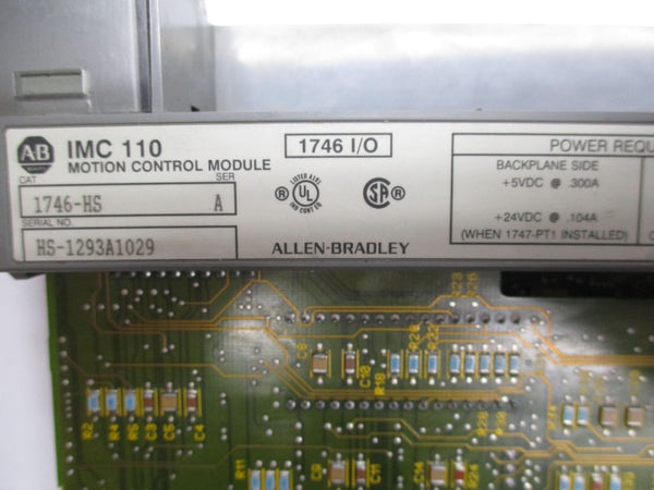 ALLEN BRADLEY 1746-HS SER. A 24VDC 0.3A (NO DOOR/TERMINAL) UNMP
