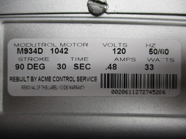 ACME CONTROL M934D1042 120V 0.48A NSNP