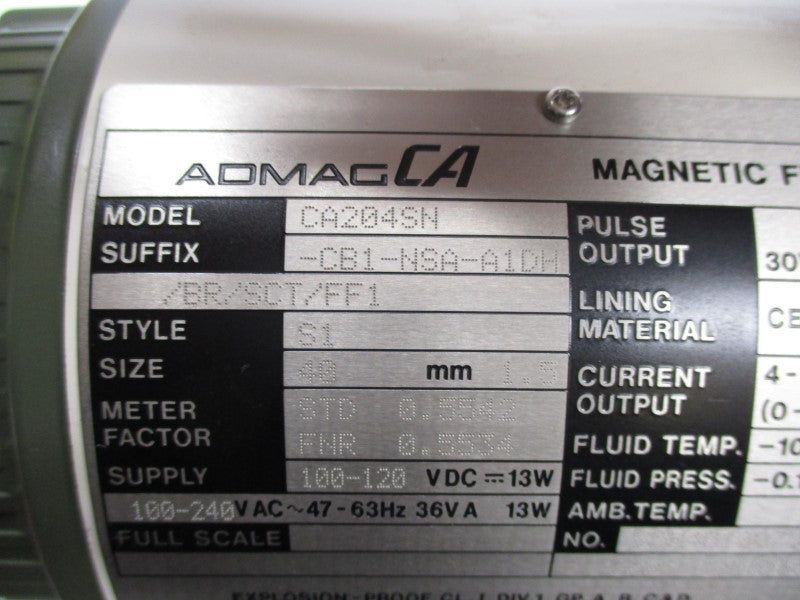 ADMAGCA CA204SN-CB1-NSA-A1DH/BR/SCT/FF1 100-240VAC 3/4" NSNP