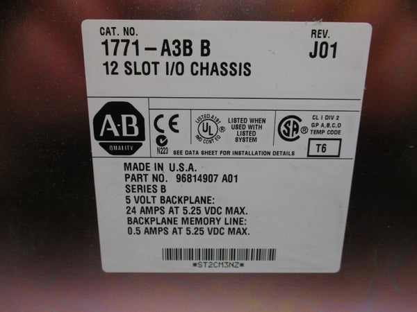 ALLEN BRADLEY 1771-A3B SER. B REV. J01 5.25VDC 24A NSMP