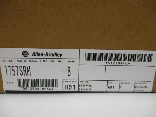 ALLEN BRADLEY 1757-SRM SER. B F/W D REV. A01 DATE: 2006 NSFS
