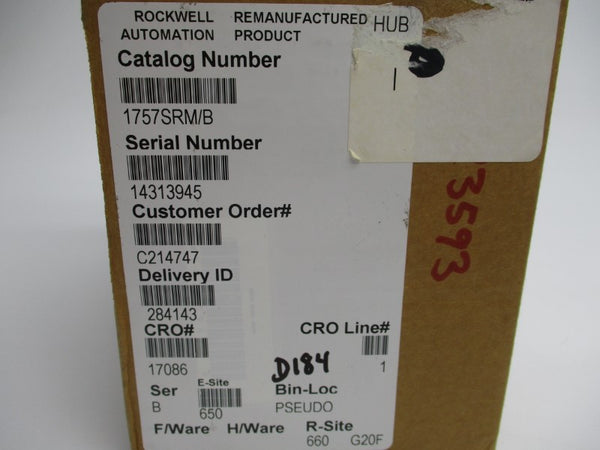 ALLEN BRADLEY 1757-SRM SER. B F/W 2.22 24VDC 1A REMAN