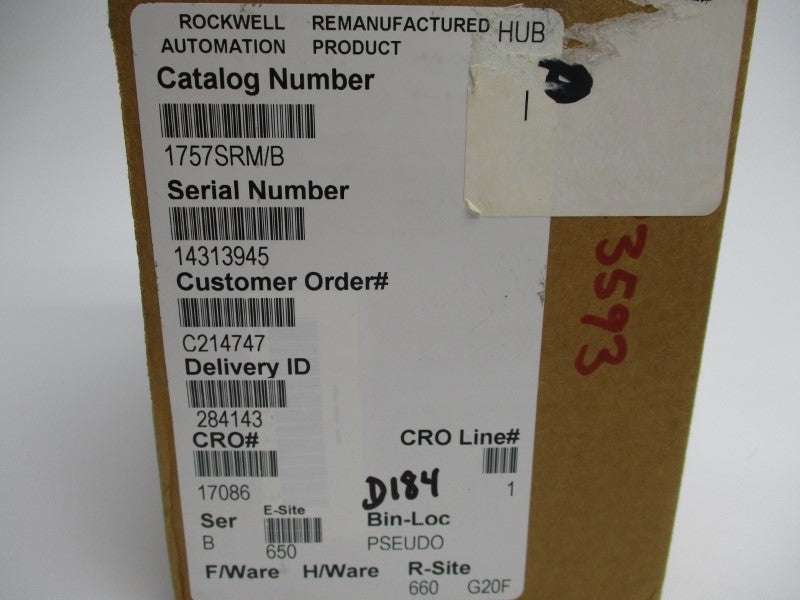 ALLEN BRADLEY 1757-SRM SER. B F/W 2.22 24VDC 1A REMAN
