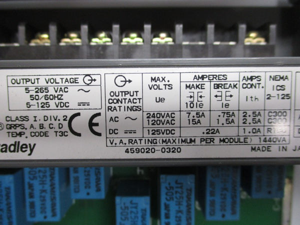 ALLEN BRADLEY 1746-OW8 SER. A 5-265VAC 15A (MISSING SCREWS) UNMP