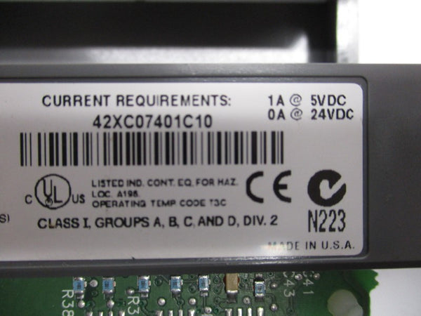 ALLEN BRADLEY 1747-L542 SER.C F/W 10 REV. 7 24VDC 1A (NO KEY) UNMP