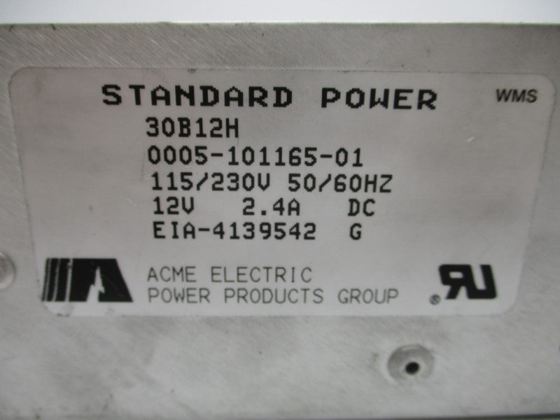 ACME ELECTRIC 30B12A 0005-101165-01 115/230V 2.4A NSNP
