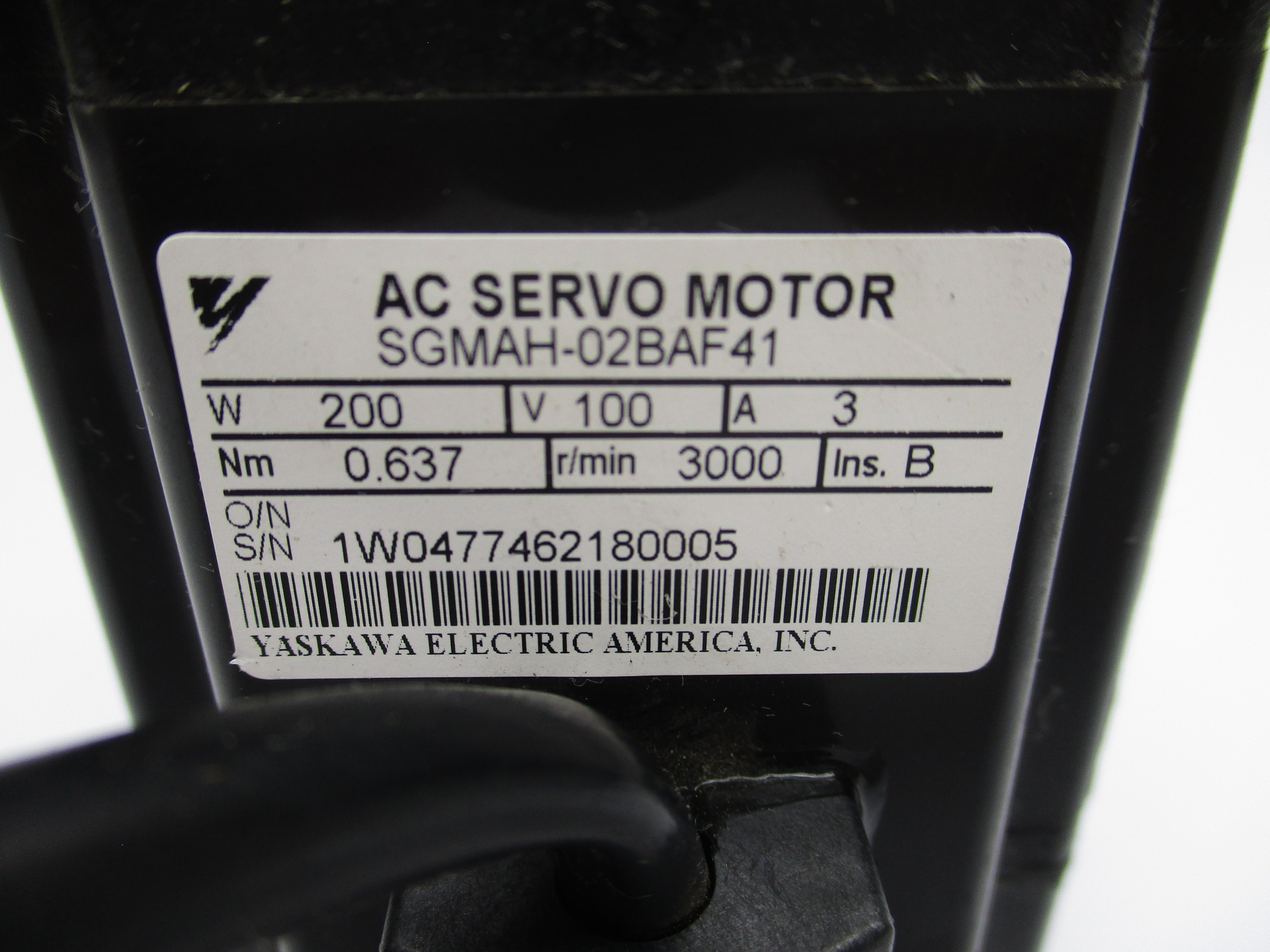 YASKAWA ELECTRIC SGMAH-02BAF41 100V 3A UNMP