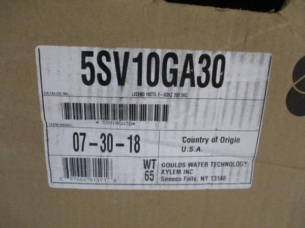 GOULDS 5SV10GA30 360PSI NSMP