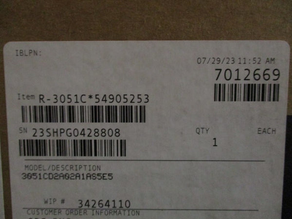 ROSEMOUNT 3051CD2A02A1AS5E5 9-32V 0-250PSI NSMP