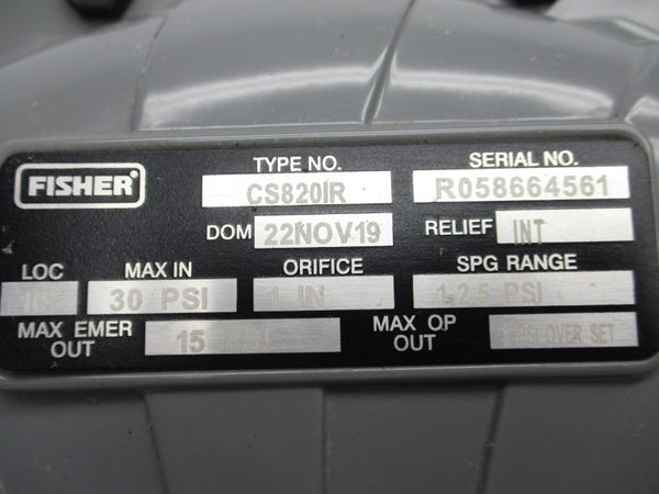 FISHER CONTROLS CS820IR 12.5PSI NSNP