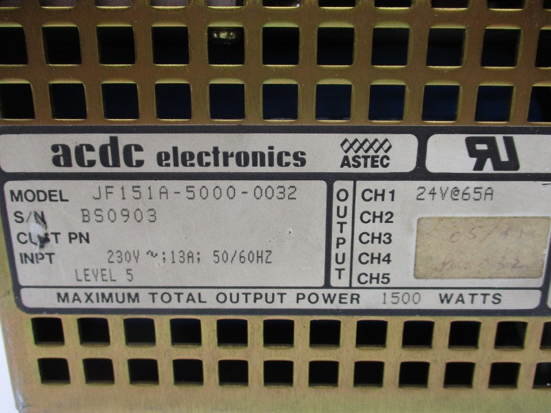 ACDC ELECTRONICS JF151A-5000-0032 230V 13A NSNP