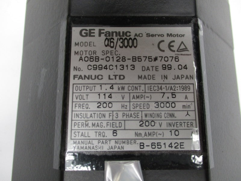 FANUC A06B-0128-B575#7076 114V 7.5A NSMP