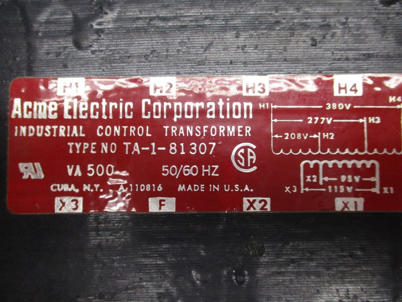 ACME ELECTRIC CORP. TA-1-81307 208-380V NSNP