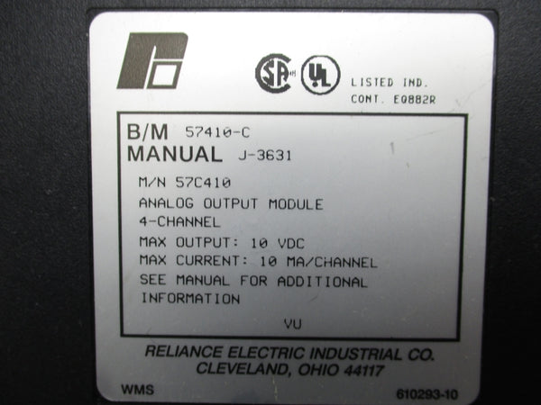RELIANCE ELECTRIC 57410-C 57C410 10VDC NSNP