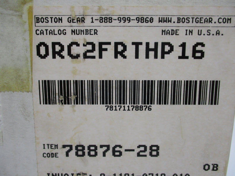 BOSTON GEAR ORC2FRTHP16 NSFS