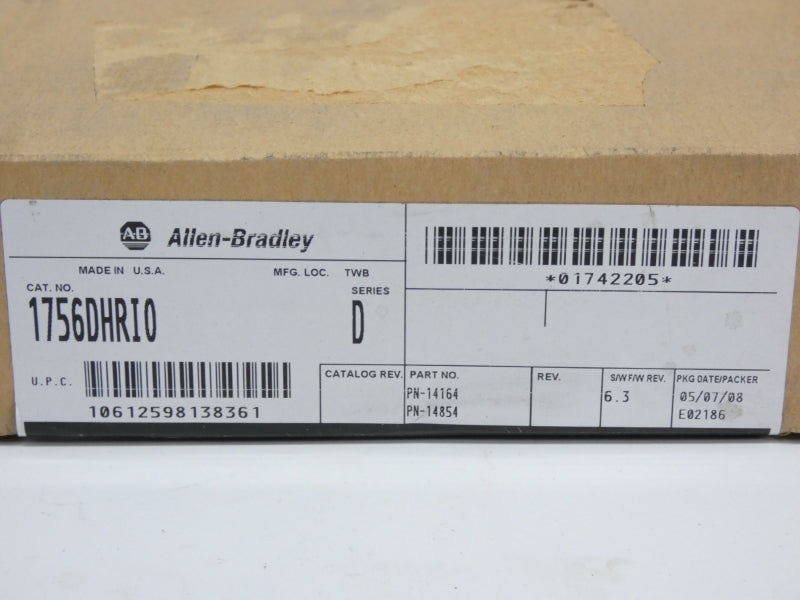 ALLEN BRADLEY 1756-DHRIO SER. D F/W 6.3 DATE: 2005 NSFS