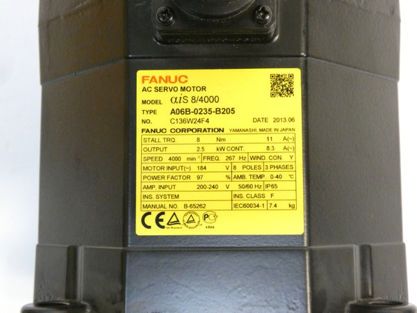 FANUC A06B-0235-B205 200-240V 11A NSMP