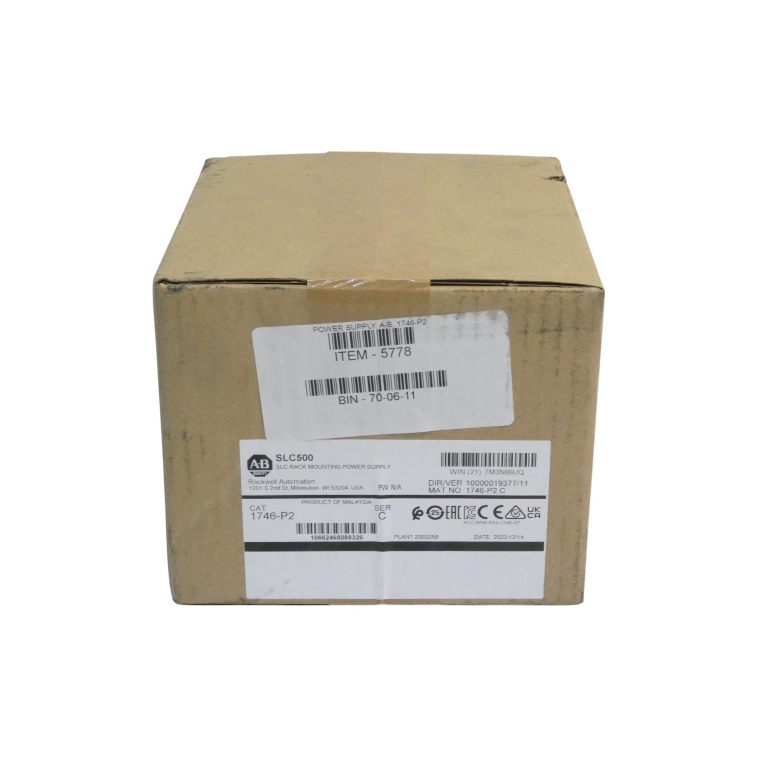ALLEN BRADLEY 1746-P2 SER. C S/W 11 DATE: 2022 NSFS