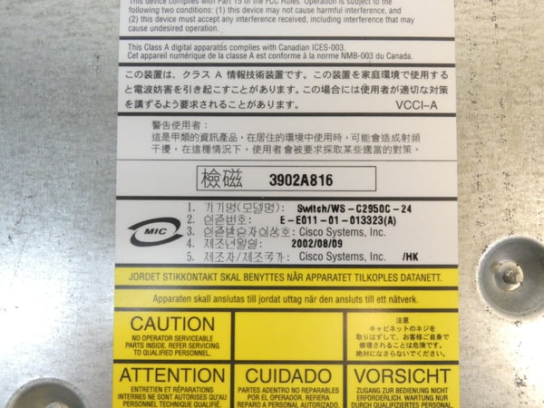 CISCO WS-C2950C-24 UNMP