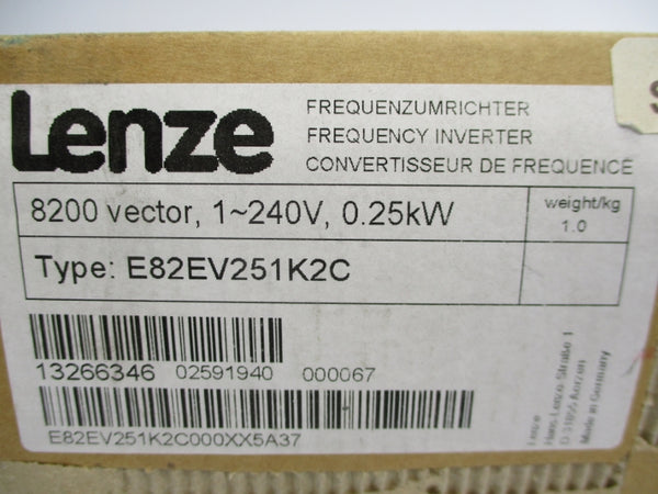 LENZE E82EV251K2C 230-240V 3.4A NSMP